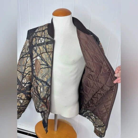 Vintage Cabelas Skyline Camo 2 piece Set - Insulated Hunting Jacket & Pants - Picture 7 of 15